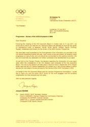 Письмо Президента МОК